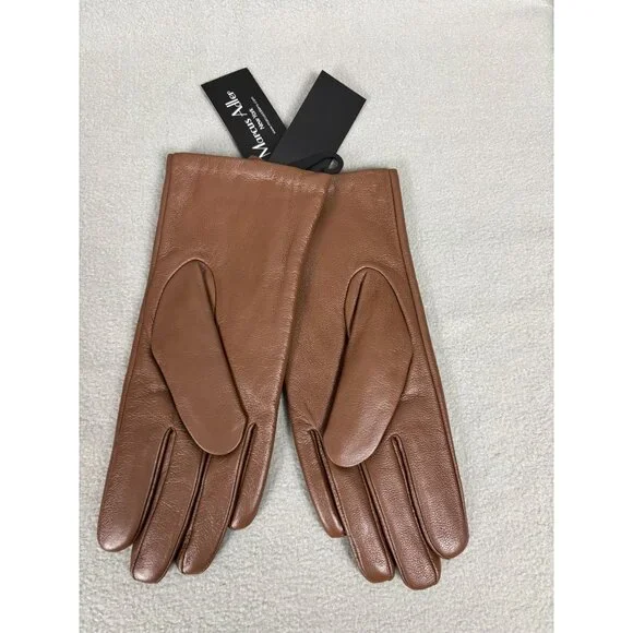 Marcus Adler Brown Leather Women's Touchscreen Gloves Size Large New With Tag's - Picture 3 of 6